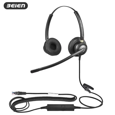 Fone de ouvido com tomada telefônica dupla ENC RJ9