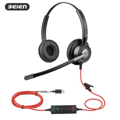 Fones de ouvido USB-C com cancelamento de ruído de microfone