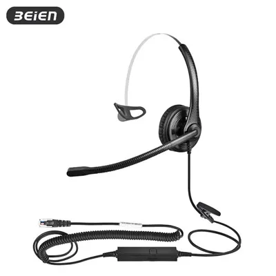 Fone de ouvido RJ9 com fio com microfone para telefone